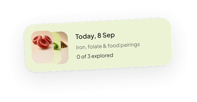 Today, 8 September: iron, folate and food pairings
