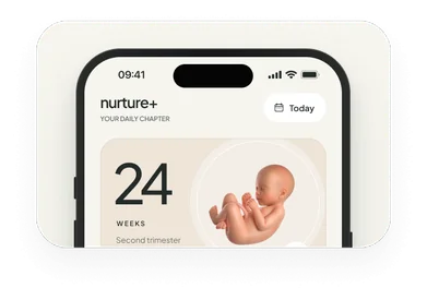 Direction A of the home screen, led by the 24 weeks card