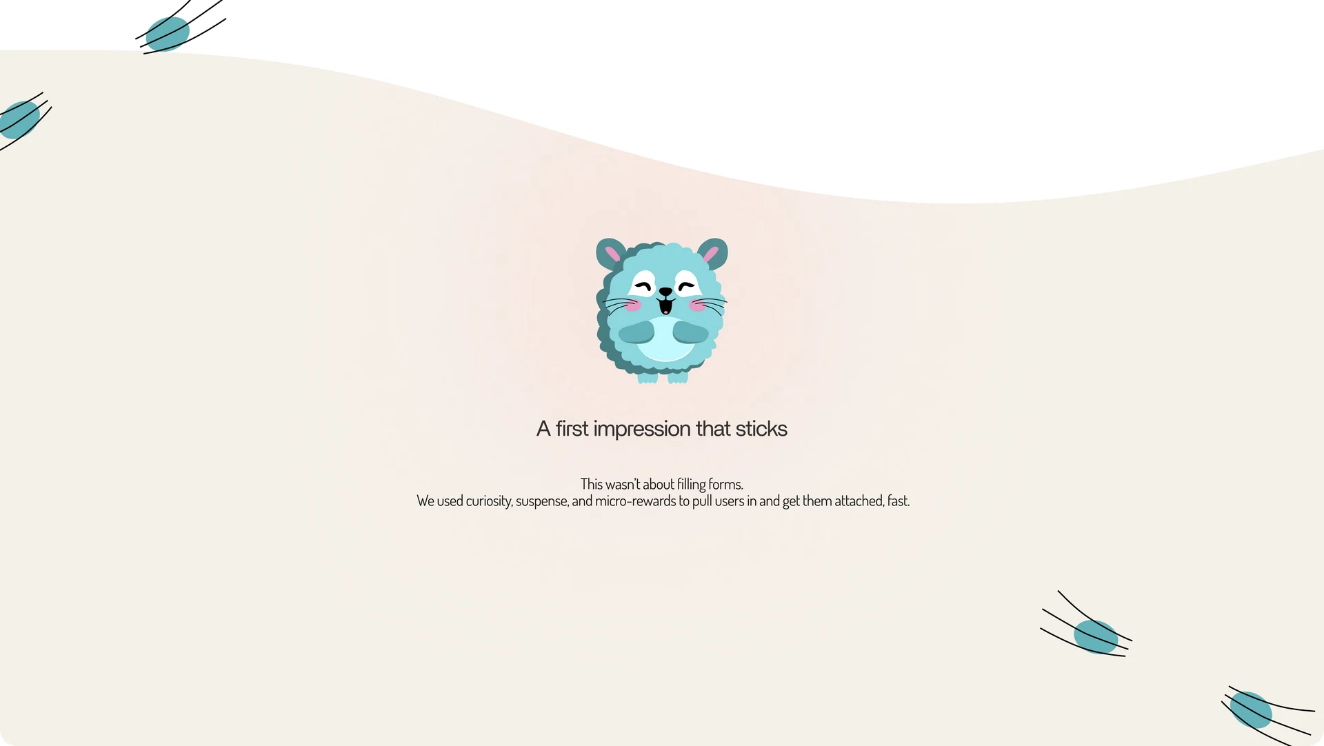 A Tickle companion illustration beneath the title A first impression that sticks