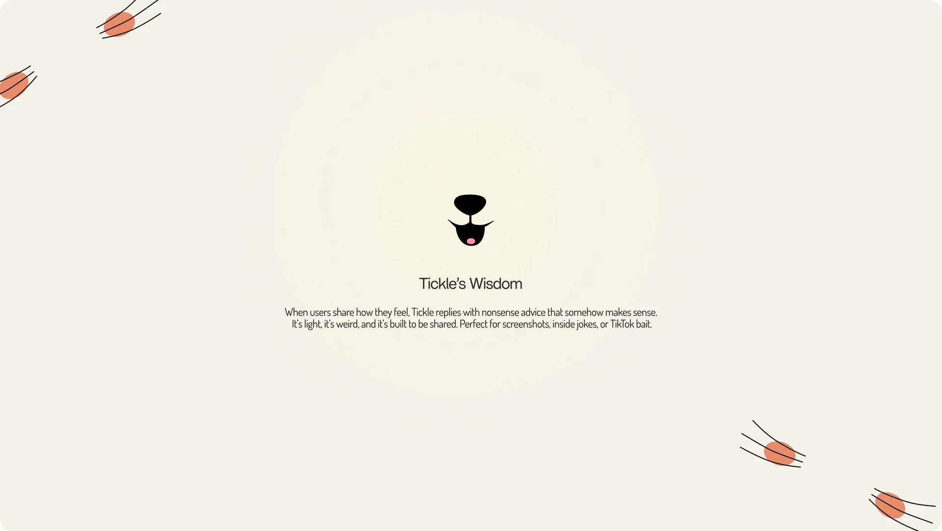 Tickle logo above a description of Tickle's Wisdom